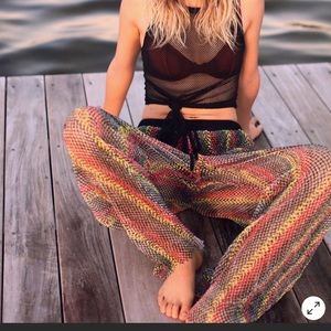 Urban Outfitters Yelena Striped Boho Mesh Pants